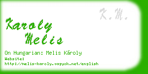karoly melis business card